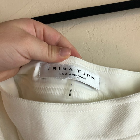 Trina Turk White One Shoulder Mini Dress - Picture 7 of 7